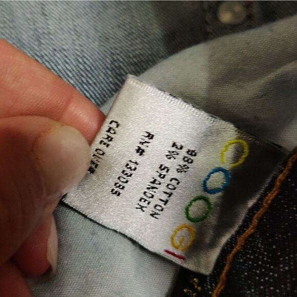 💥 COOGI AUSTRALIA DISTRESSED BLUE JEANS DENIM SHORTS SIZE 5/6 - Picture 9 of 9